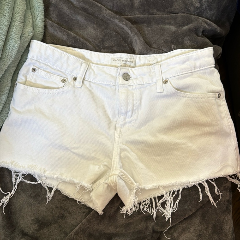 White Jean Shorts
